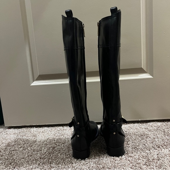 Tory Burch Equestrian Boots Black Leather 6M - Picture 8 of 10